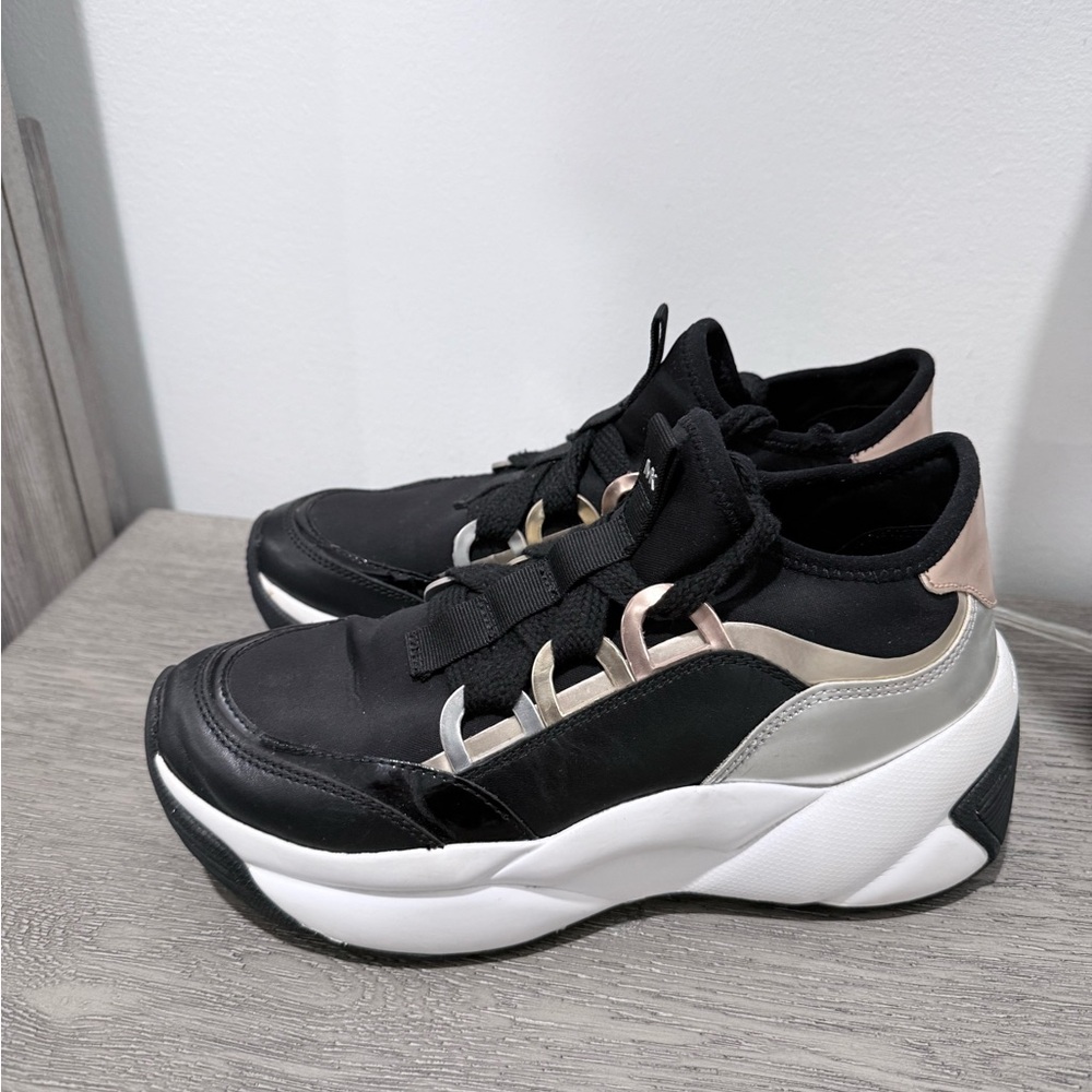 Michael Kors Black Sneakers with Rose Gold & Silver Accents